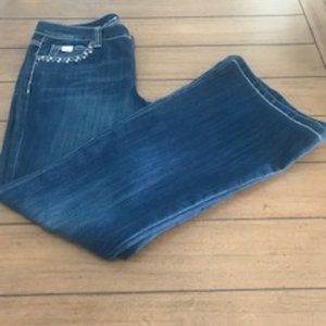 INC International Concepts Embellished Rhinestone Jean Size 10
